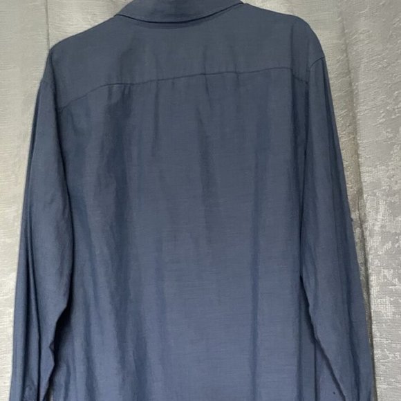 Goodfellow & Co Men's XXL Slim Fit  Long-sleeved Casual Button-Down Shirt - Blue - Picture 3 of 6